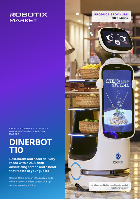 Keenon DINERBOT T10 Liefer- und Marketingroboter – Produktbroschüre