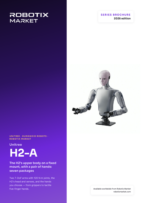 Unitree H2-A Standard F Oberkörper-Humanoid mit BrainCo Revo 2 Basic-Händen – Produktbroschüre